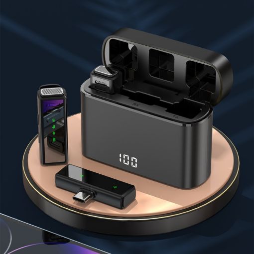 J88 Mini Wireless Collar Microphone - Black - 1