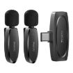 YESIDO KR13 Dual Wireless Lavalier Microphone - Black - 1