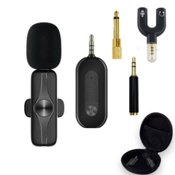 Elebest 3.5mm Wireless Lavalier Microphone Mini Clip-On Mic - 1