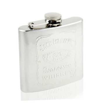 7oz Stainless Steel Liquor & Whiskey Hip Flask - Silver - 1