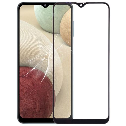 Samsung Galaxy A12 Front Screen Glass Lens with OCA Adhesive - 1