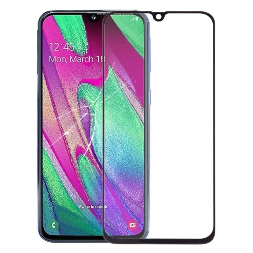 Samsung Galaxy A40 Front Screen Glass Lens with OCA Adhesive - 1