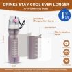 590ml Summer Outdoor Sports Training Spray Cooling Water Cup - Dream Purple - 4