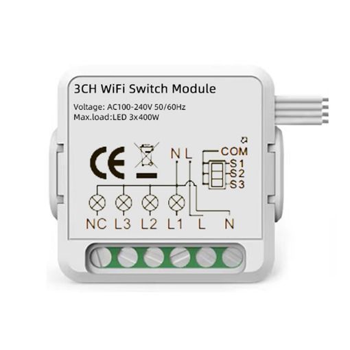 3CH WiFi Smart Switch for Alexa/Google Home/Tuya App - 1