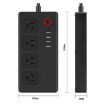 Smart Power Strip: WiFi 10A 2500W, 4 Outlets + 4 USB, US Plug (Black) - 2