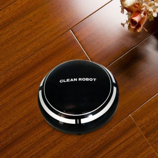 2 In 1 Rechargeable Auto-Induction Floor Sweeping Robot Vacuum (Black) - 1