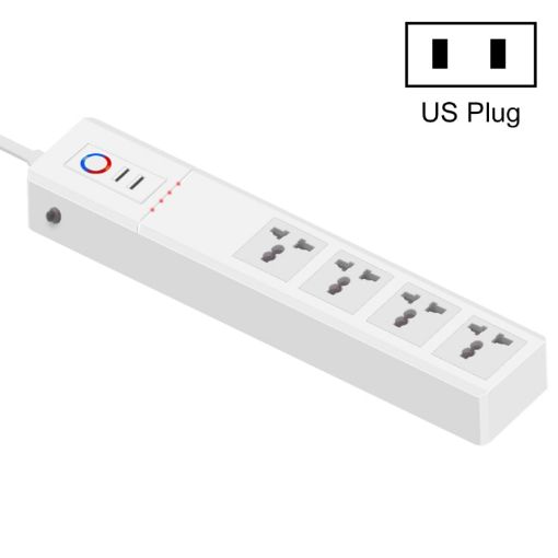 Smart WiFi Power Strip SM-SO306-M, 4 Holes 2 USB, US Plug, 16A - 1
