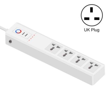 ZigBee 16A Smart Power Strip: 4 Holes + 2 USB UK Plug - 1