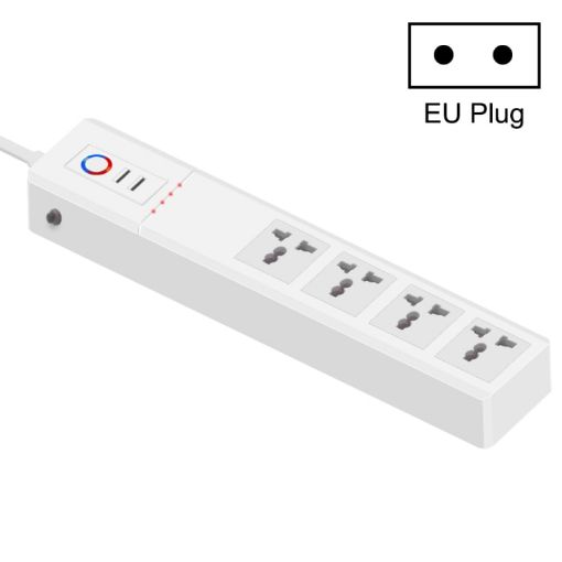 ZigBee Smart Power Strip: 4 Holes, 2 USB, EU Plug, 10A Model SM-SO306-M - 1