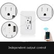 WIFI Smart Wall Socket 120 Type with USB, American Model, Voice Control - 3