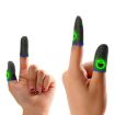 Breathable Luminous Gaming Finger Sleeves - Silver Fiber Yellow, 3 Pairs - 2