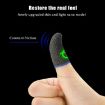 Breathable Luminous Gaming Finger Sleeves - Silver Fiber Yellow, 3 Pairs - 3