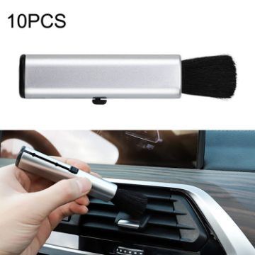 10 PCS Silver Telescopic Car Air Conditioner Cleaning Brush - 1