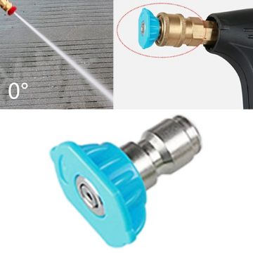 Blue 0 High Pressure Car Wash Gun Jet Nozzle Washer Accessories - 1