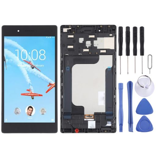 LCD Screen for Lenovo Tab 7 Essential TB-7304F/i with Frame (Black) - 1