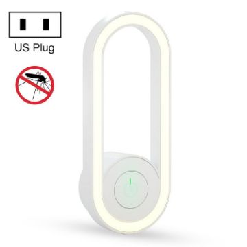 Ultrasonic White Mosquito Repellent Night Light, US Plug TS-06-13 - 1