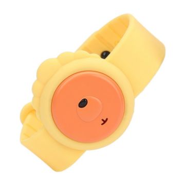Yellow WT-M4 ABS+Silica Gel Mosquito Repellent Wristband for Kids - 1