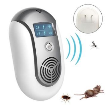 Ultrasonic Electronic Pest Repeller Control Device (Grey) - 1