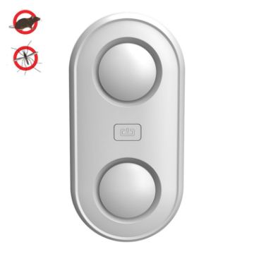 Smart Double Horn Ultrasonic Mosquito Repeller UK Plug (White) - 1