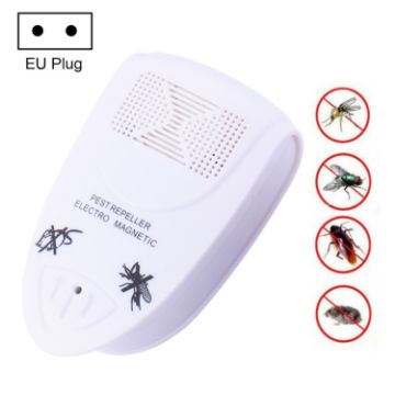 Ultrasonic Electro Magnetic Pest Repeller (White) - 1