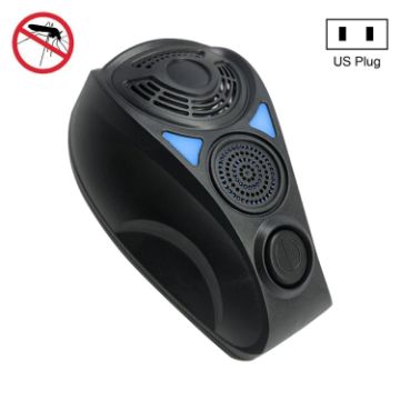 PR-1929 Ultrasonic Mouse & Mosquito Repellent, US Plug (Black) - 1