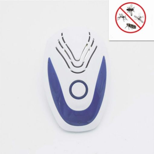 Ultrasonic EU Plug Mosquito Repellent - Multifunctional, Blue - 1