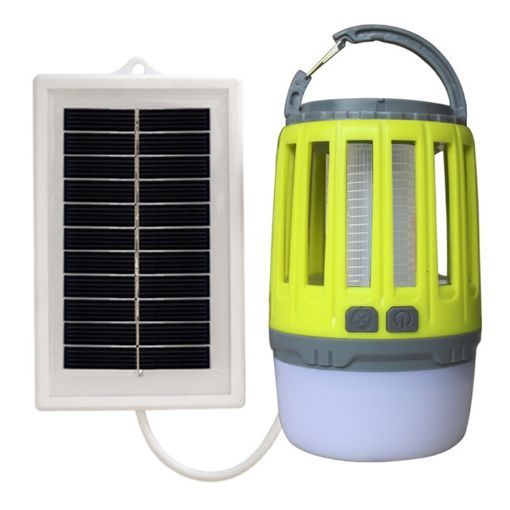 Solar Power Mosquito Killer Outdoor Light Green + Solar Panel - 1