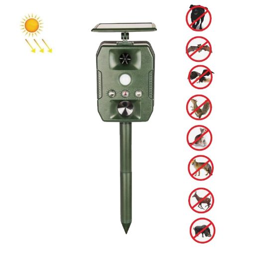Solar Powered Ultrasonic Outdoor Animal and Mouse Repeller - 1
