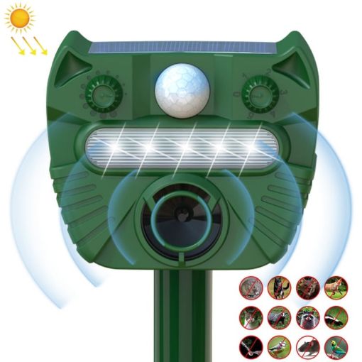 Solar-Powered Ultrasonic Animal Repellent with Infrared Sensor - 1