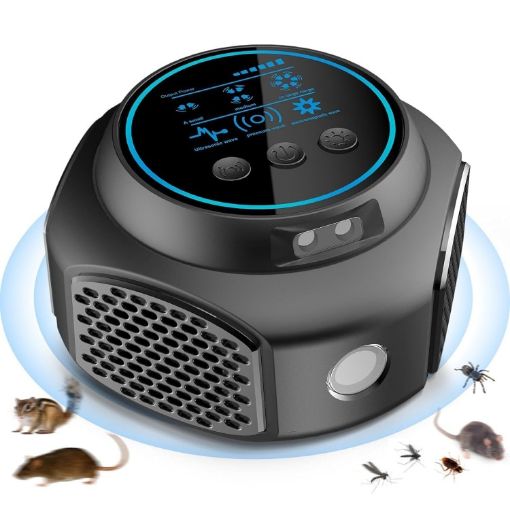 Ultrasonic Multi-Frequency Indoor Mouse Repeller (Black) 219 - 1