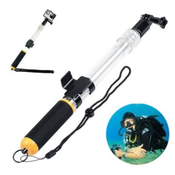 Retractable Transparent Selfie & Buoyancy Stick for GoPro Cameras - 1