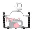 PULUZ Adjustable Dual Hand-held CNC Aluminum Underwater Lamp Holder - 1