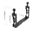 PULUZ Adjustable Dual Hand-held CNC Aluminum Underwater Lamp Holder - 3