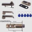 Red Bronze Zinc Alloy Electronic Door Lock with Key & Sensor - 3