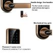 Red Bronze Zinc Alloy Electronic Door Lock with Key & Sensor - 7
