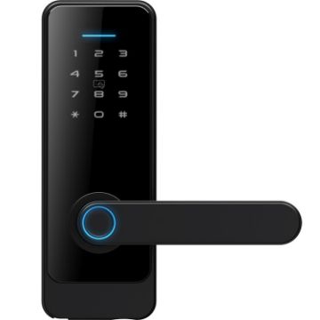 Smart TUYA C89 Black Indoor Fingerprint Password Door Lock - 1