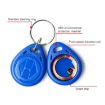 10 PCS 125KHz TK/EM4100 Proximity ID Card Keychain (Blue) - 3