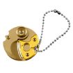 Gold Mini Folding Pocket Knife Keychain - Outdoor Survival Multitool - 2