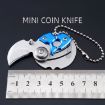 Gold Mini Folding Pocket Knife Keychain - Outdoor Survival Multitool - 4