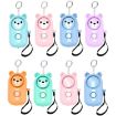 Bear Style Pink 130dB LED Personal Alarm Ring for Outdoor Safety - 2