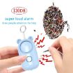 Bear Style Pink 130dB LED Personal Alarm Ring for Outdoor Safety - 4