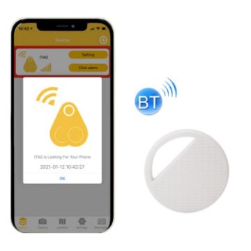 HYC-S9 Bluetooth Object Finder & Two-Way Alarm (2 PCS, White) - 1