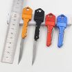 Mini Key-shaped Folding Knife Peeler for Camping and Self-defense - 2