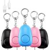 BJY-08 130dB Personal Alarm with Dual Bright LEDs for Women (Blue) - 2