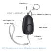 BJY-08 130dB Personal Alarm with Dual Bright LEDs for Women (Blue) - 3