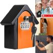 Hut Shape Password Lock Storage Box, 1 Key, Orange - 1