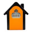 Hut Shape Password Lock Storage Box, 1 Key, Orange - 2