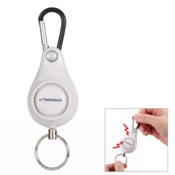 Doberman White Key-chain Personal Security Alarm Safety Emergency - 1
