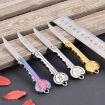 Gold Mini Key Knife Keychain - Self Defense Multi Tool Keyring - 2