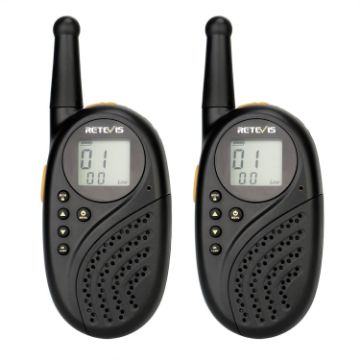 RETAVIS RT35 0.5W 446MHz 8CH Kids Walkie Talkie (Black) - 1